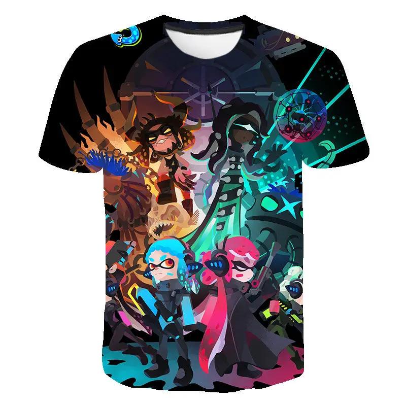 Anime Graffiti Game 3D Print T-Shirt Men’s Fashion Loose Short Sleeve Harajuku Style Top