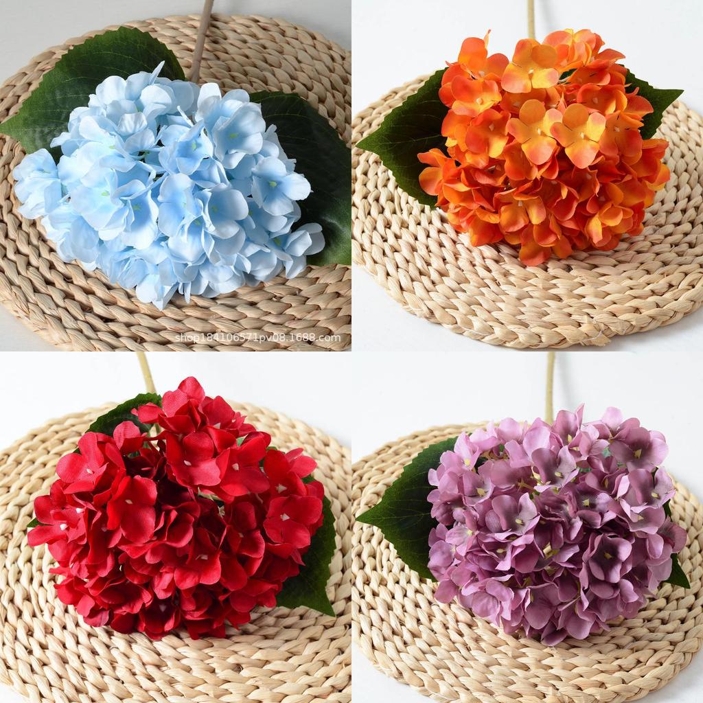 Fake Hydrangea Flower Home Decor Wedding Party Photography Prop Artificial Silk Bloom