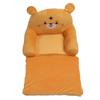 Kids Folding Sofa Plush Fabric Sponge Cartoon Pattern Toddler   Open Couch for Rest Rding
