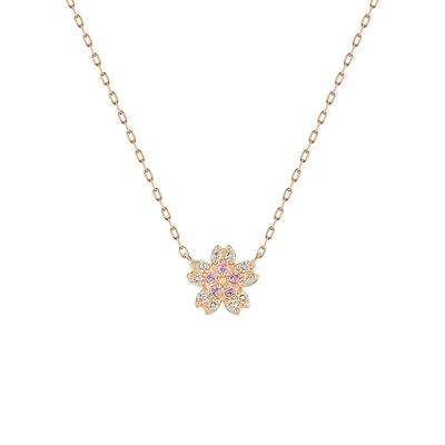 Canal Officiel SAKURA Kollektion 18K Pink Guld Fødselsdagsgave til Indeholder Smykkeprodukt 152611223101 4℃ Halskæde, Kvinder, Etui, Nummer