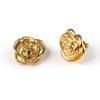 Elegant Floral Stainless Steel Rose Stud Earrings