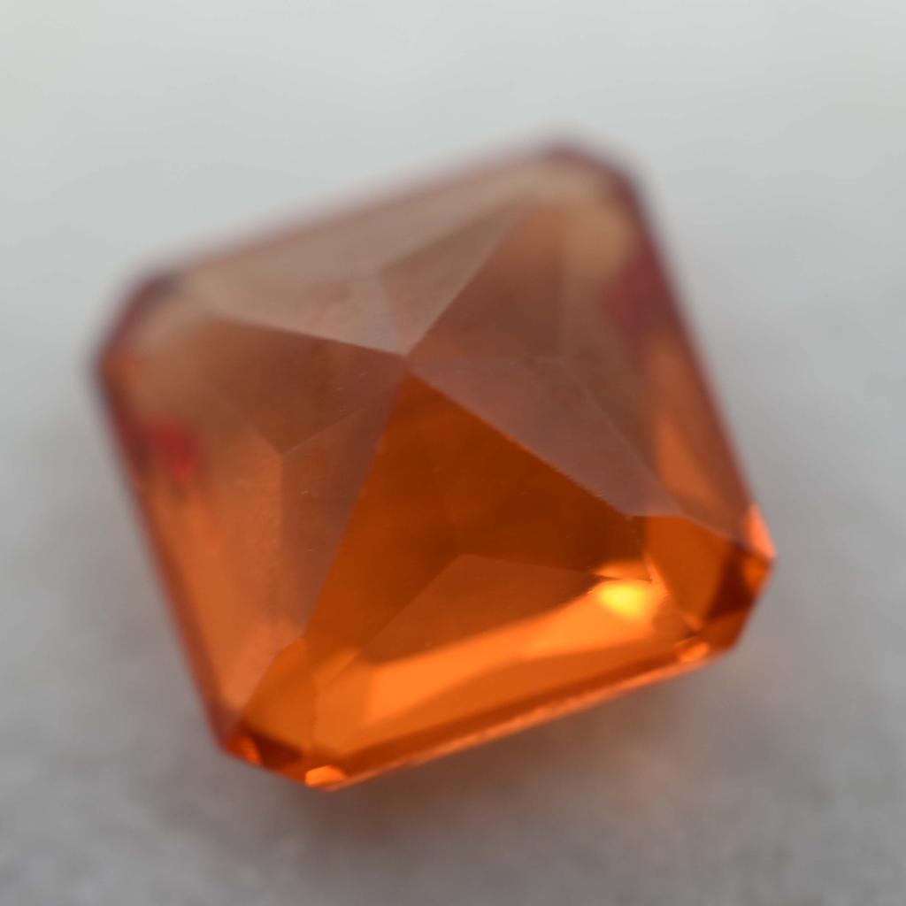 Orange Ceylon Sapphire Square Cut 10.23 Ct Natural CERTIFIED Loose Gemstone 6801