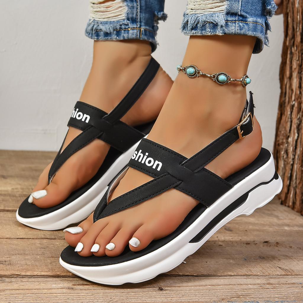 Sandale de damă cu platformă nouă pentru vară, pantofi cu pană, sandale de damă cu toc platformă, sandale de lux de vară