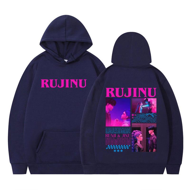 KPop Demon Hunters Huntrix Saja Boys Rujinu Aestheticshoodie Men Women Fashion Pullover Long Sleeves Loose Casual Sweatshirt Top
