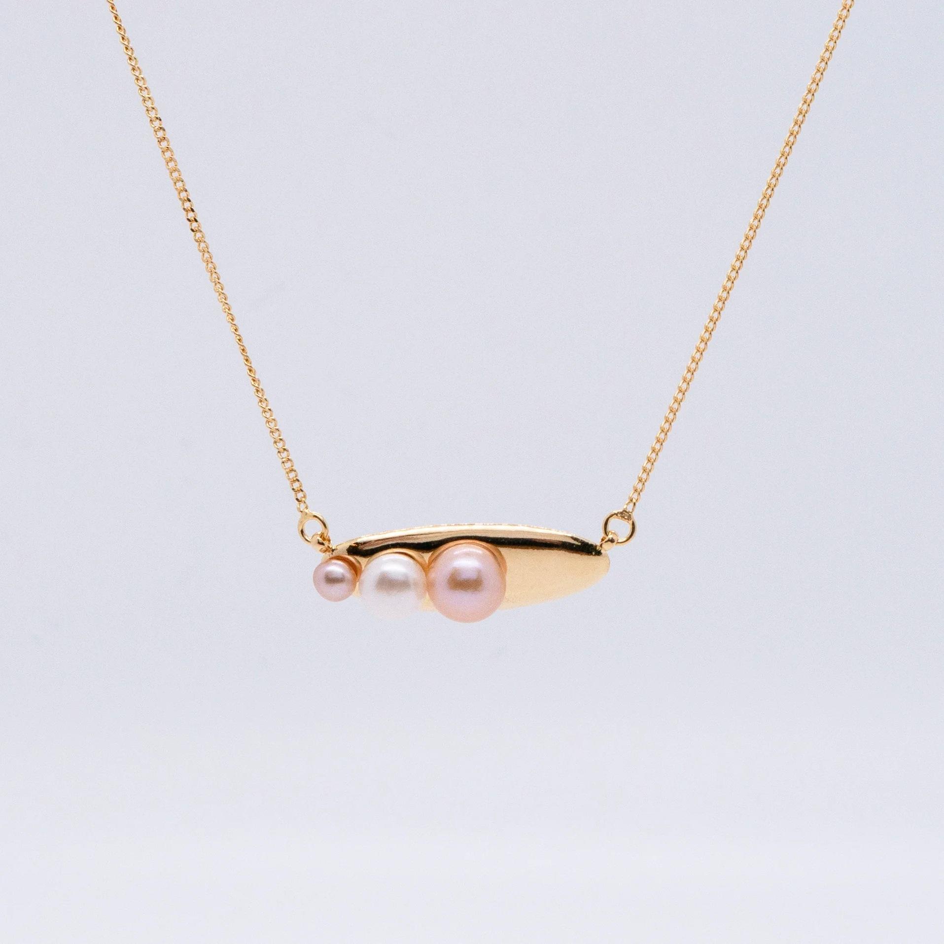 

Minimalist Style Pearl Necklace Stainless Steel Color Retention Vacuum Plating Necklace Simple High-End Neck Jewelry
