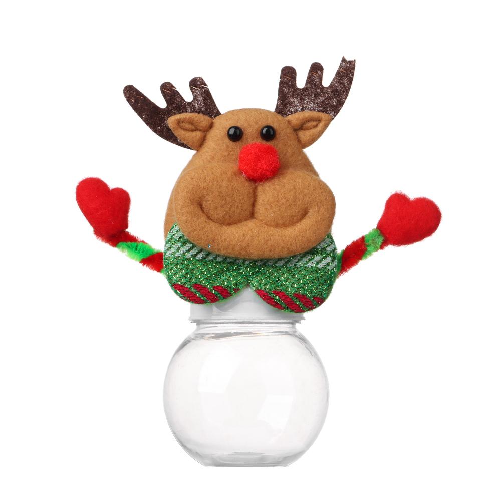 Festival Supplies Xmas Accessories DIY Storage Bottle Kids Candy Jar Santa Claus Cute Box Christmas