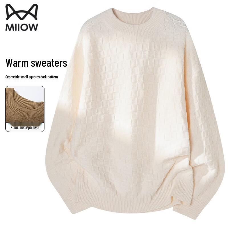 MiiOW Men s 2025 Winter Round Neck Knitted Pullover Sweater 2XL