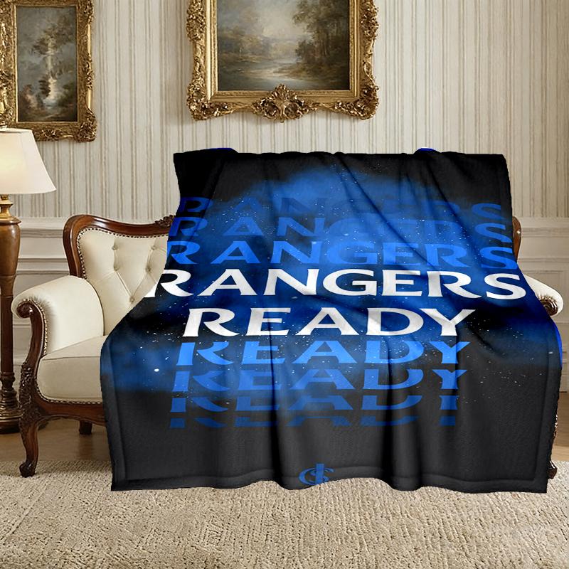 1pc Comfortable Home Print Throw Blanket, Rangers FC Blanket For Bed and Sofa Use, Special Present For Family