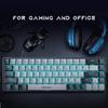 Abucow Mechanische Gaming Blaue Kabelgebundene Kompakte Blaue LED Austauschbare Kompatibel mit 60% Tastatur, Schalter, Tastatur, Hintergrundbeleuchtung, Schwarz/Graue Tastenkappen,