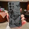 Coque à Motif Fleurs Papillons Pour Samsung Galaxy S26 Ultra S25 Edge S24 Plus S23 FE S22 A17 A54 A55 A56 A57 5G Magnétique Pour Magsafe Housse Mate