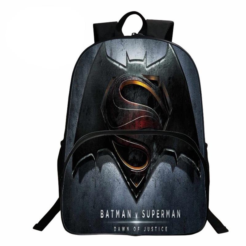 Stylish Cartoon Print Softback Fashion Super Hero Backpack For Kids