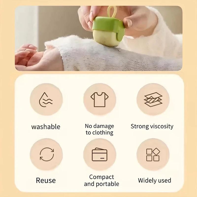 1/2Pcs Square Hair Sticking Portable Lint Rollers Washable Lint Remover Mini Sticking Roller Reusable Cleaning Hair Plush