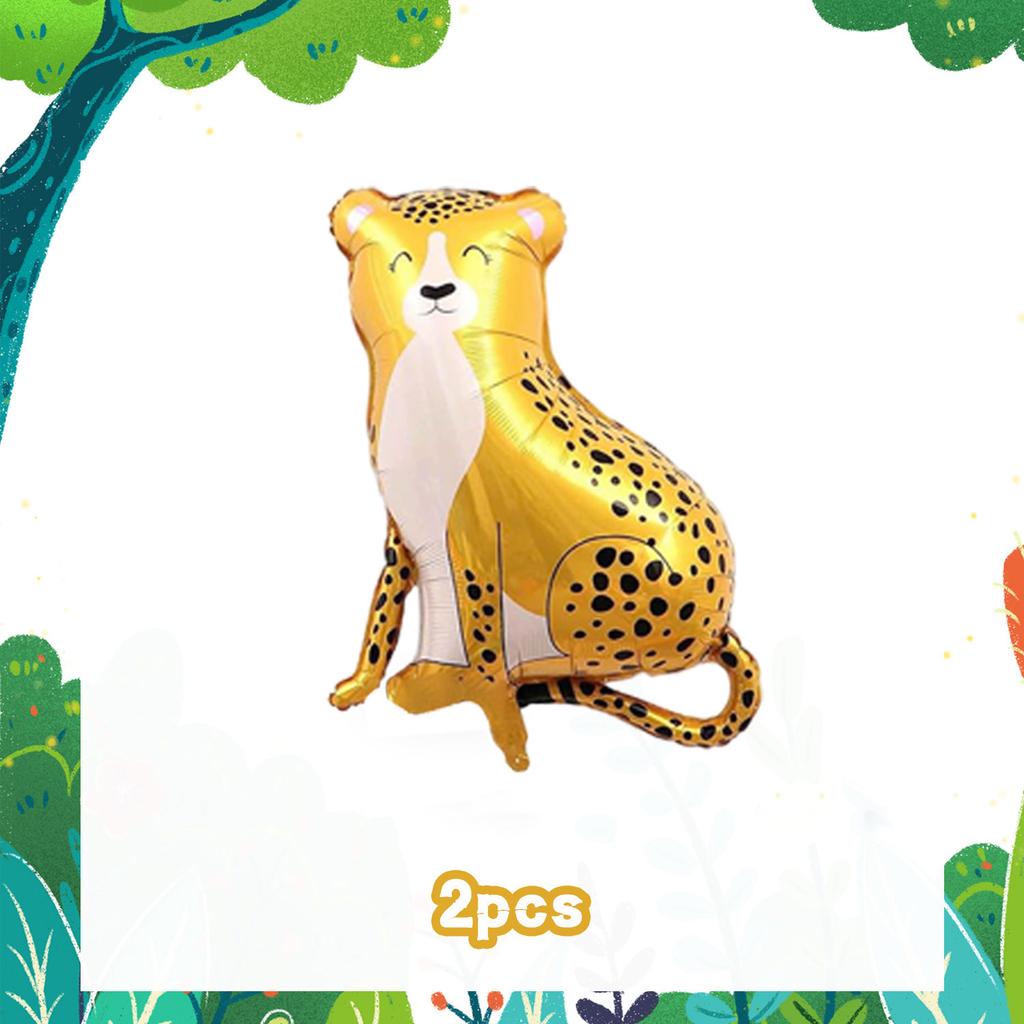 6-częściowy zestaw balonów foliowych z motywem dzikiej dżungli na przyjęcie urodzinowe, baby shower, dekoracja na imprezę tematyczną ze zwierzętami, imprezę myśliwską w dżungli