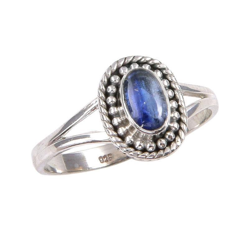 Natural Kyanite Gemstone Handmade 925 Sterling Silver Jewelry Ring Size 8.5 T5a20