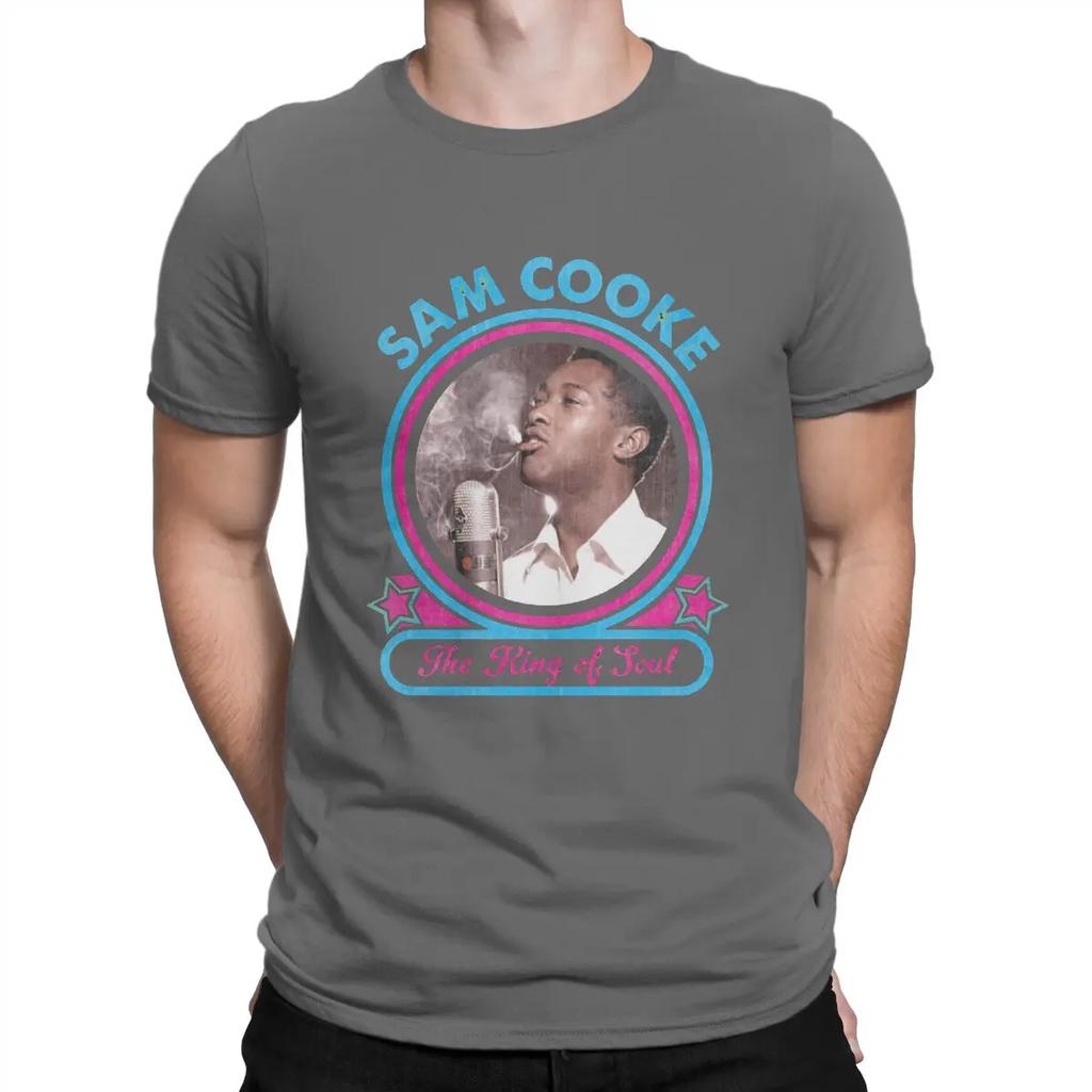 Men's The King Of Soul T Shirts Sam Cooke Cotton Clothes Crazy Short Sleeve Crew Neck Tee Shirt Classic T-Shirts