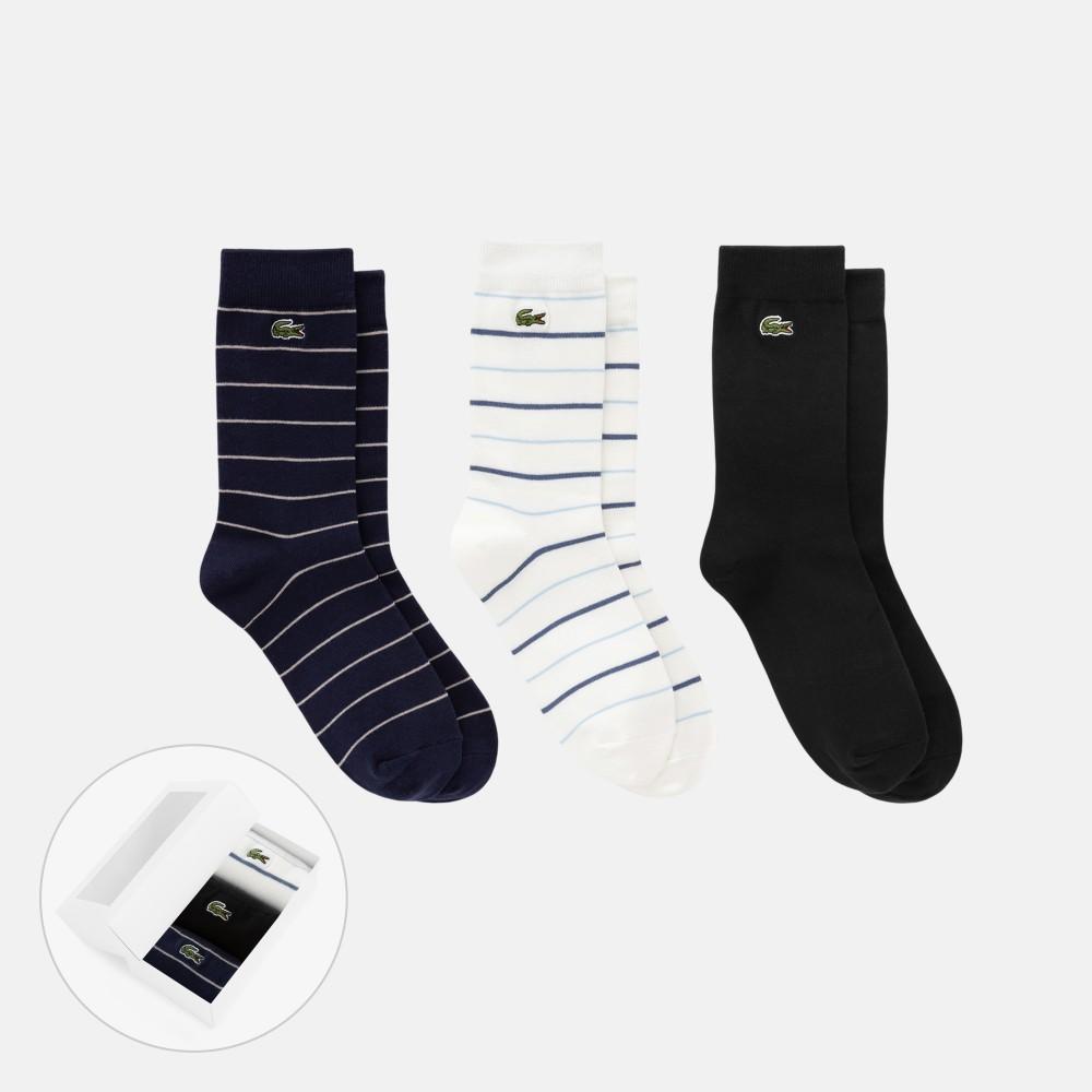 Lacoste Men's Patterned 3-Pack Socks RA139B-56G166