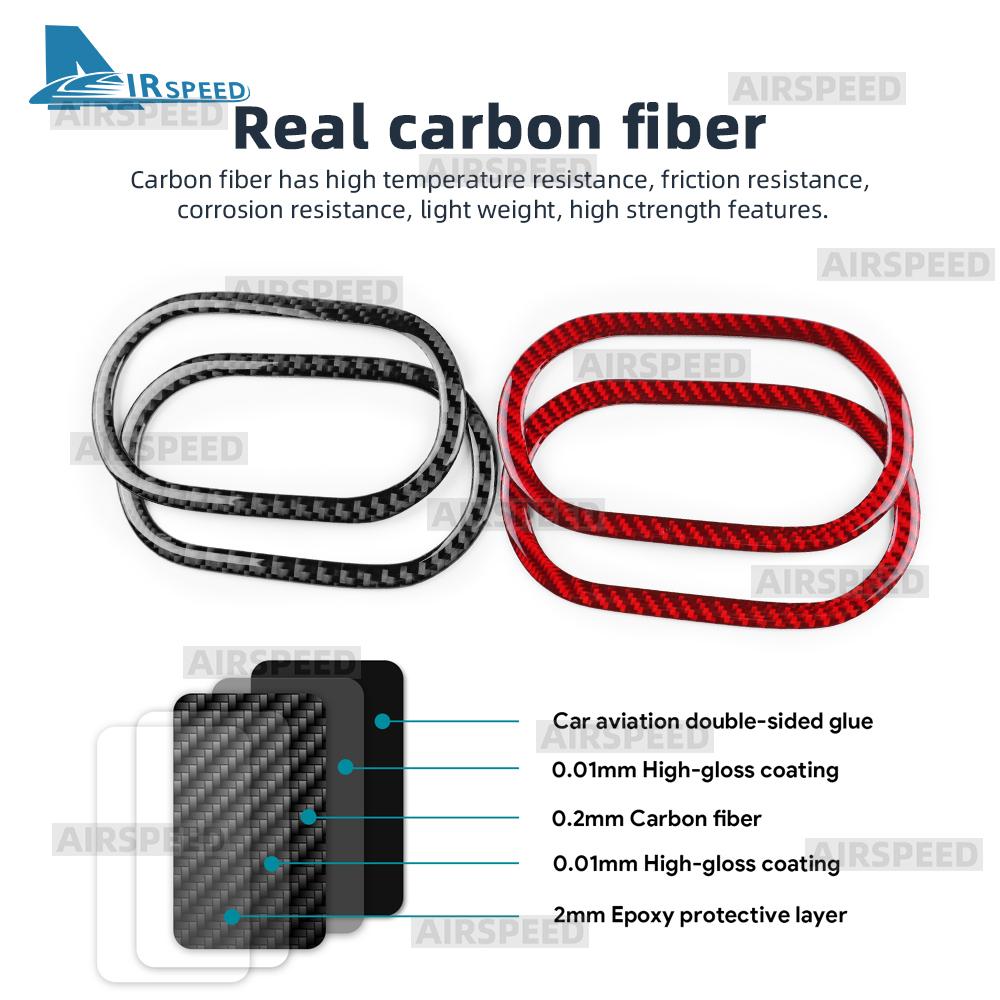 Real Soft Carbon Fiber Stickers For Mercedes Benz Smart 453 Fortwo/Forfour 2016 2017 2018 2019 2020-2025 Car Door Handle Frame