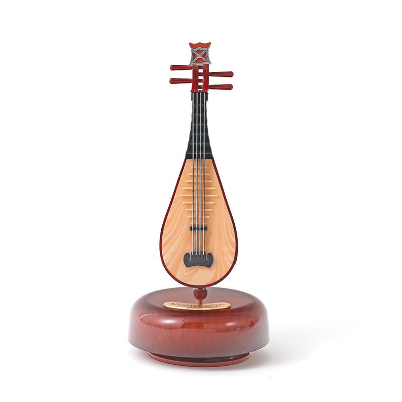 European Style Rotating Music Box: Guitar & Violin Ornament - Perfect Birthday or Couple Holiday Gift for the Living Room.