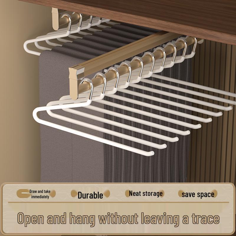 Swan-Shaped Non-Slip Rainbow Pants Hanger - Seamless Wardrobe Storage Clip 25 cm