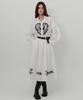 Eoboneoseu Ornament Print Midi Skirt [White]
