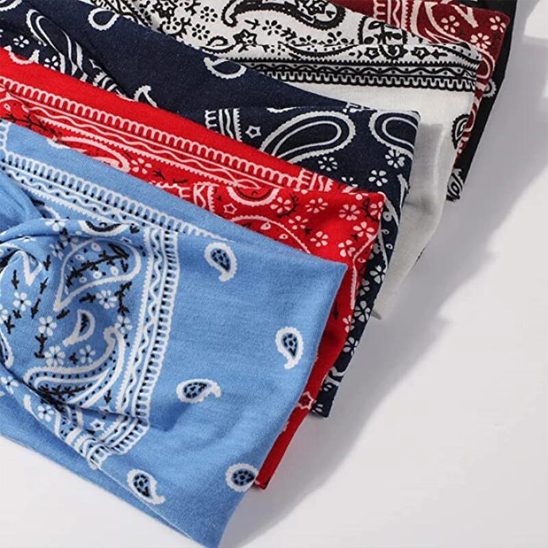 Boho Headbands Hair Bands Knoted Turban Headband Stretch Twist Head Wraps Stripe Cloth Head Bands for Women and Girls