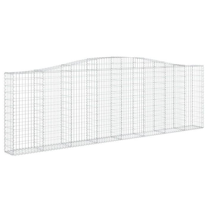 VidaXL Panier de Gabions Arqué Cage à Gabion Mur de Gabion Panier à Pierre Gabion pour Pierre Jardin Patio Extérieur 153406