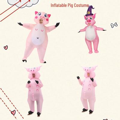 Costum Gonflabil Roz Porc Unisex pentru Festivaluri și Spectacole pe Scenă