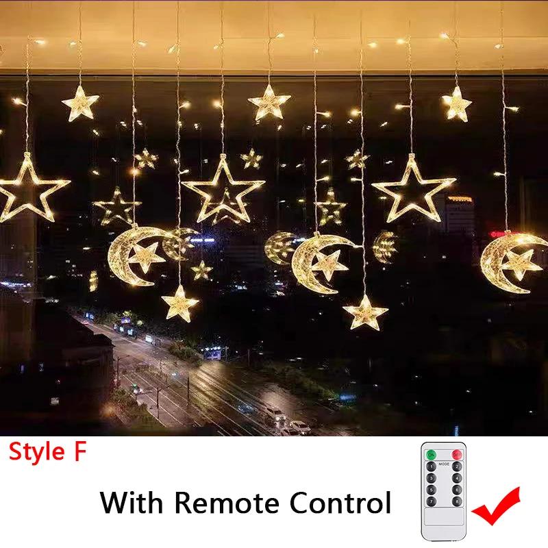 Christmas Decor String Garland Curtain Light LED for Wedding Home Christmas Tree Ornament 2024 Navidad Xmas Gift 2025 New Year