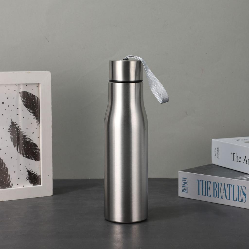 Stainless Steel Sport Water Bottle High Quality Single-layer Rugged Water Cup Metal Flask Drinkware Camping Sports Portable Cups