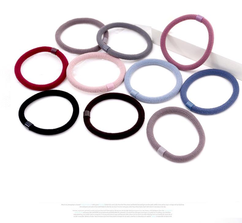 2023 New Seamless Elastic Rubber Band Cotton High Stretch Hair Tie Cute Kids Hair Binding Rope