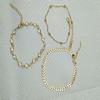 Fashionable And Elegant Foot Jewelry For Women 3Pcs Gold Anklets Gold Ankle Bracelets Adjustable