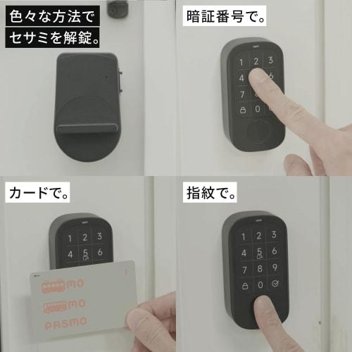 [High-End Model] CANDY HOUSE Smart Lock SESAME 5+ Sesame Touch Pro with Fingerprint Authentication, IC Card Reader, PIN Code, Suica, PASMO, Apple Watc