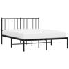 VidaXL Cadre de lit métal avec tête de lit noir 120x190 cm 352477