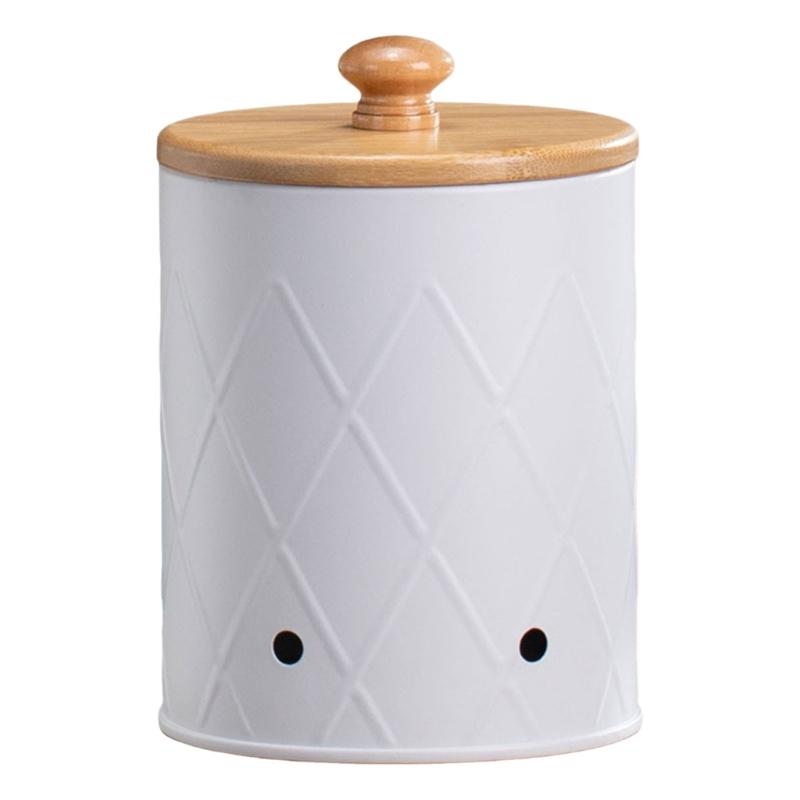 User Friendly Potato Onion Garlic Storage Bins with Bamboos Lids for Countertop Use In Restaurants and Homes