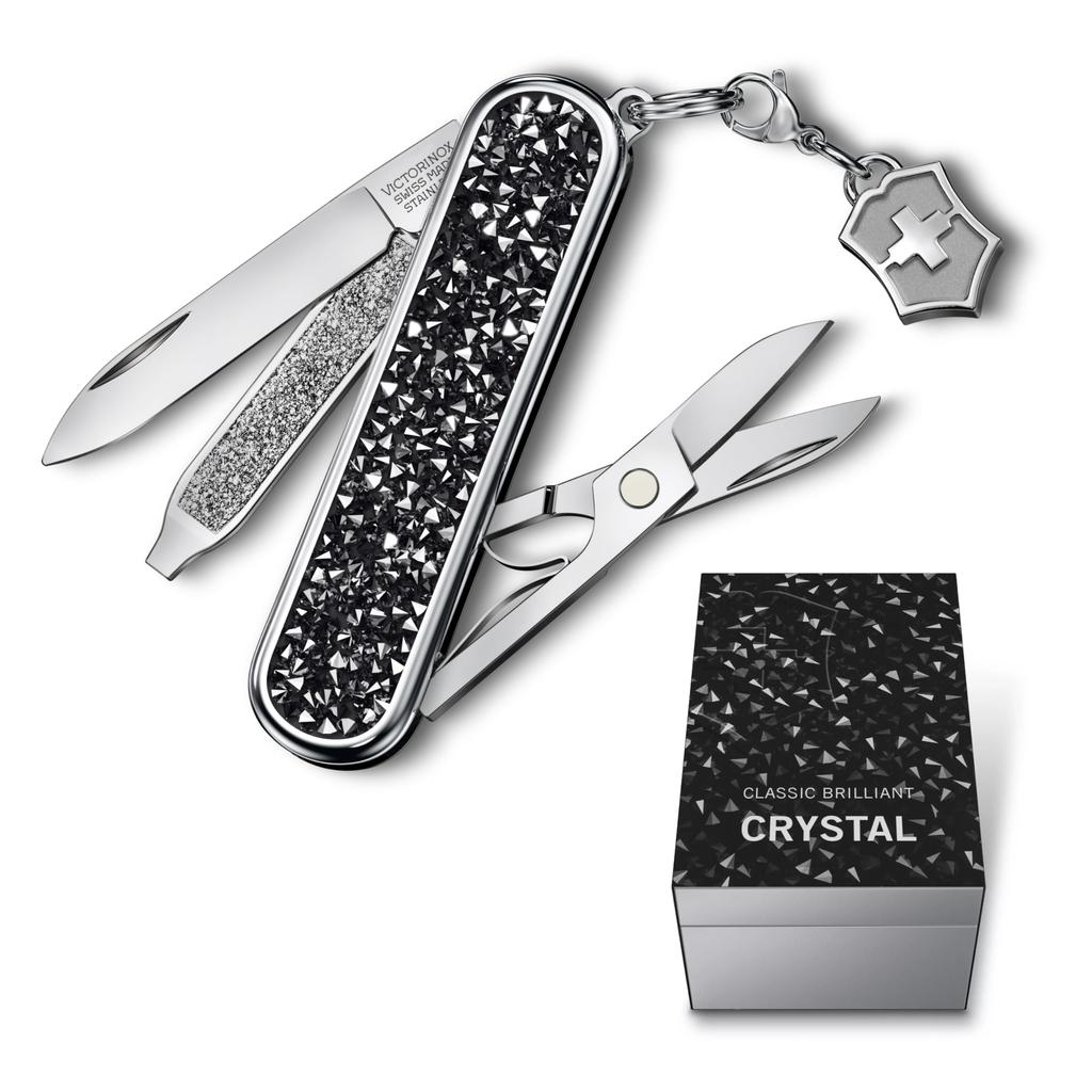 VICTORINOX Classic SD מבריק קריסטל אולר שוויצרי סכין רב תכליתית מספריים קמפינג חיצוני עם מברג שטוח מצויד במסמר
