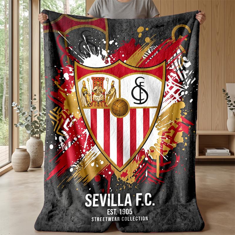 Sevilla FC Soft Flannel Fleece Blanket Lightweight Cozy Warm Throw Blanket For Sofa Bed Home Decor