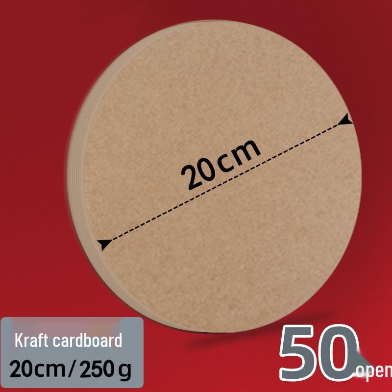 Double-Sided Black & White Round Kraft Drawing Paper.