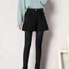 Women's A-line Woolen Bootcut Shorts - High Waist, Thickened, Loose Fit for Autumn/Winter 2024