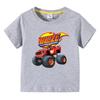 2023 Kids' Cross-border Summer Short-Sleeve Cartoon Car T-shirt