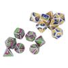 7pcs Metal Polyhedral Dice Alloy Diffferent Shapes Long Lasting Polyhedral Dice Set for Party Game