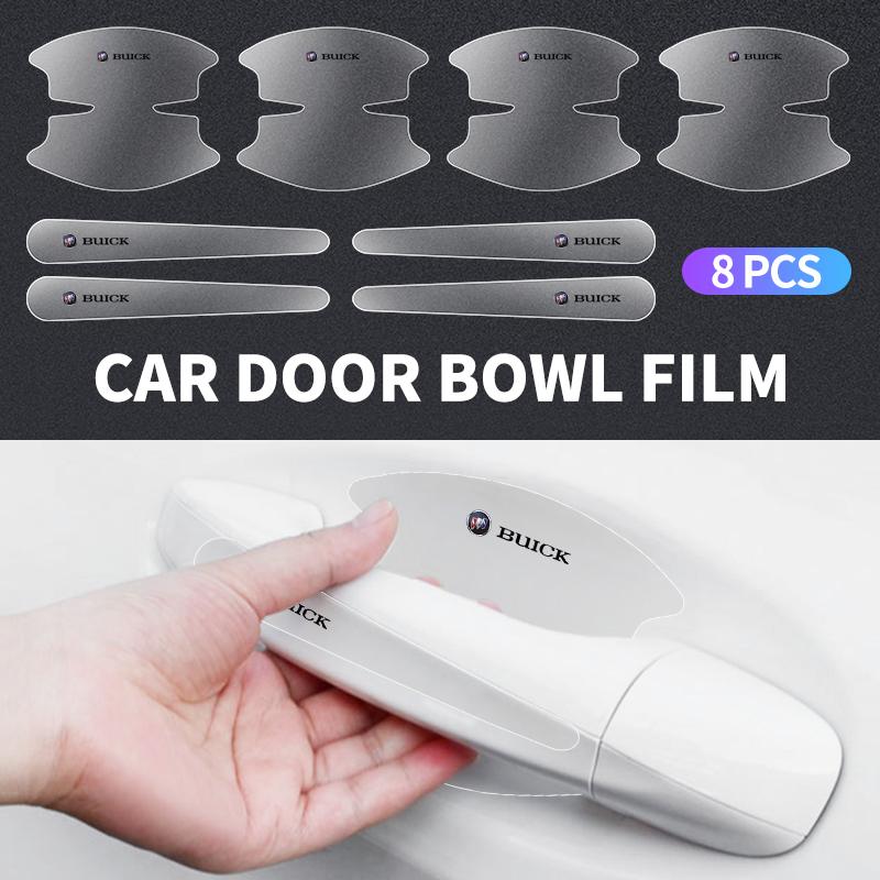8Pcs Transparent Car Door Handle Bowl Decoration Badge Sticker For Buick Century Excelle XT Envision Excelle GT LaCrosse royaum