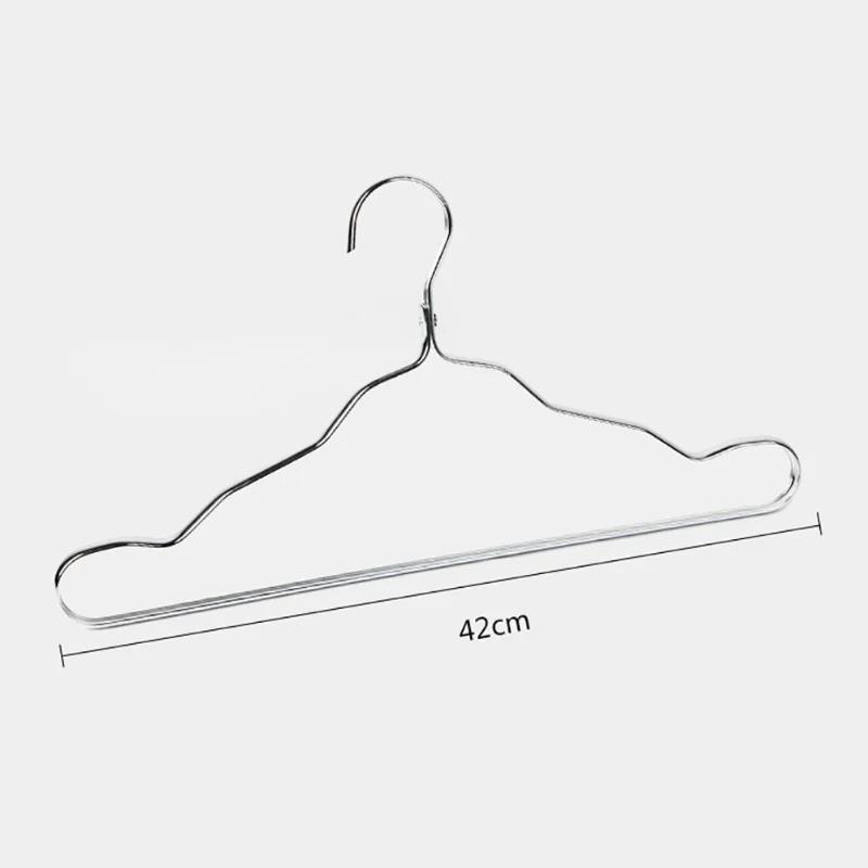 5Pcs/set Metal Clothes Hanger Suit Clothes Rack Clothes Adult Rack Slip-seamless Closet Organizer Aluminum Alloy Home Supplies