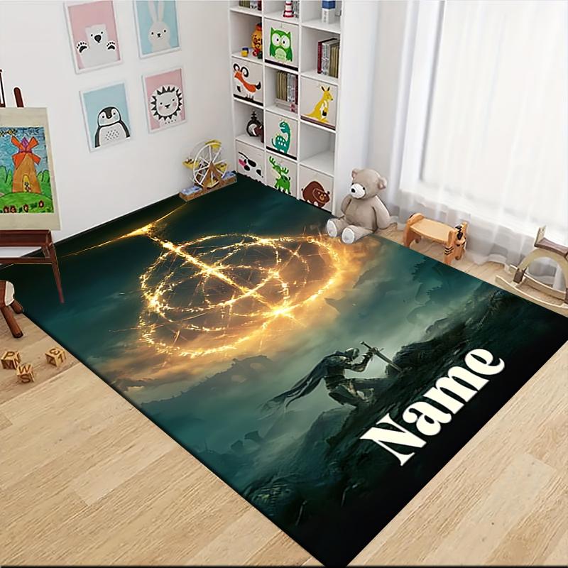 Custom Name "Power Elements" Carpet Rug Customizable Soft Washable Anti-Slip Home Living Room Sofa Mats Personalized Rug. 0909418