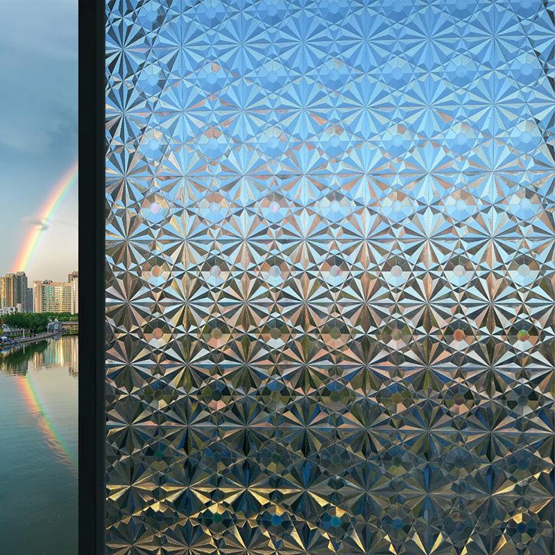 Colorful Thickened Translucent Window Stickers for Bedrooms & Living Rooms - Anti-Peep Glass Film for Offices