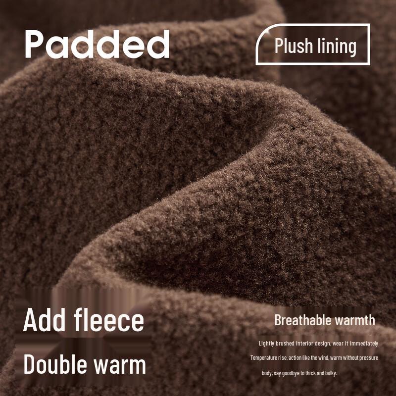 NVG·YOUNG Men's Fleece-Lined Lapel Jacket