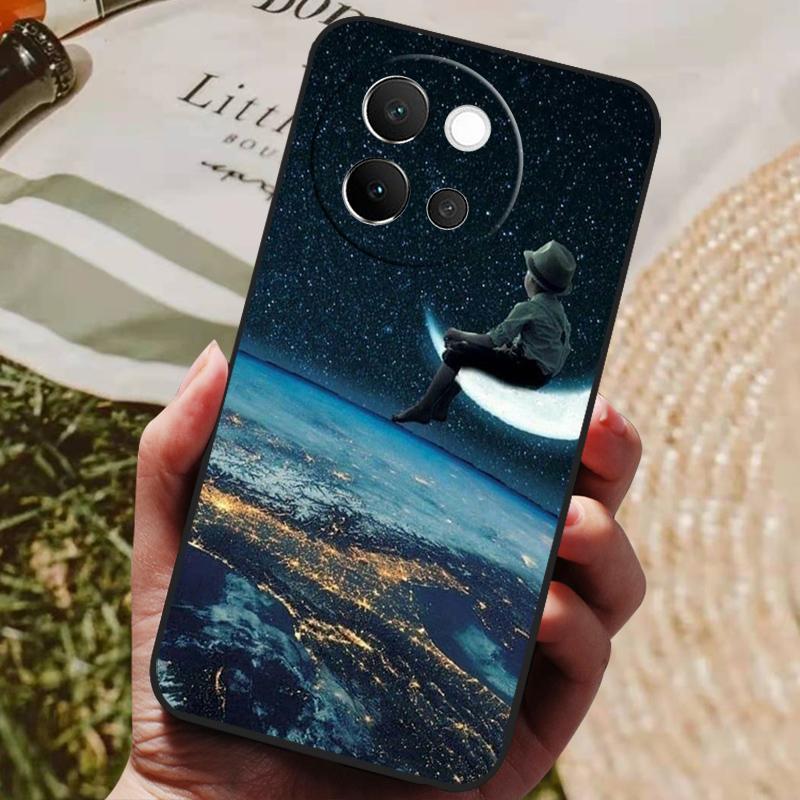 For VIVO V40 Lite 5G Case Soft Silicone Cover Black Bumper TPU For Vivo V40 Lite 5G Phone Cases V40Lite Shockproof Back Covers