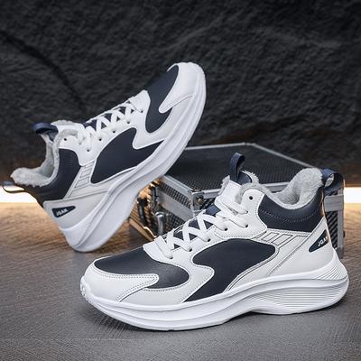 Hiver grande taille velours épaissi cuir chaussures de sport décontractées chaussures légères chaudes et résistantes au froid chaussures de course