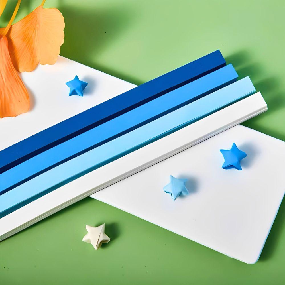 540 Sheets Blue Tone Lucky Star Paper Strips Set, Pre-Cut Origami for DIY Folding,  Crafts, Wish Jars, Gift Wrapping YMY