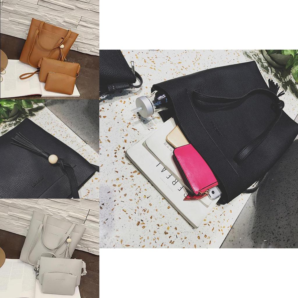 Elegant 3pcs Women Set Shoulder Bag Fashion Handbag Messenger Satchel Tote Purse Bag