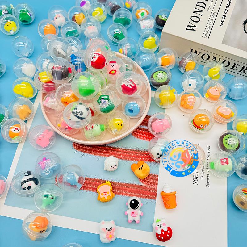 10 packs of mixed gashapon dolls and pull-back car dolls in various styles, 32*32mm size, one set per delivery